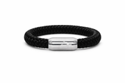 Nautic Force – Midnight Steel | Segeltauarmband Herren Schwarz 8mm