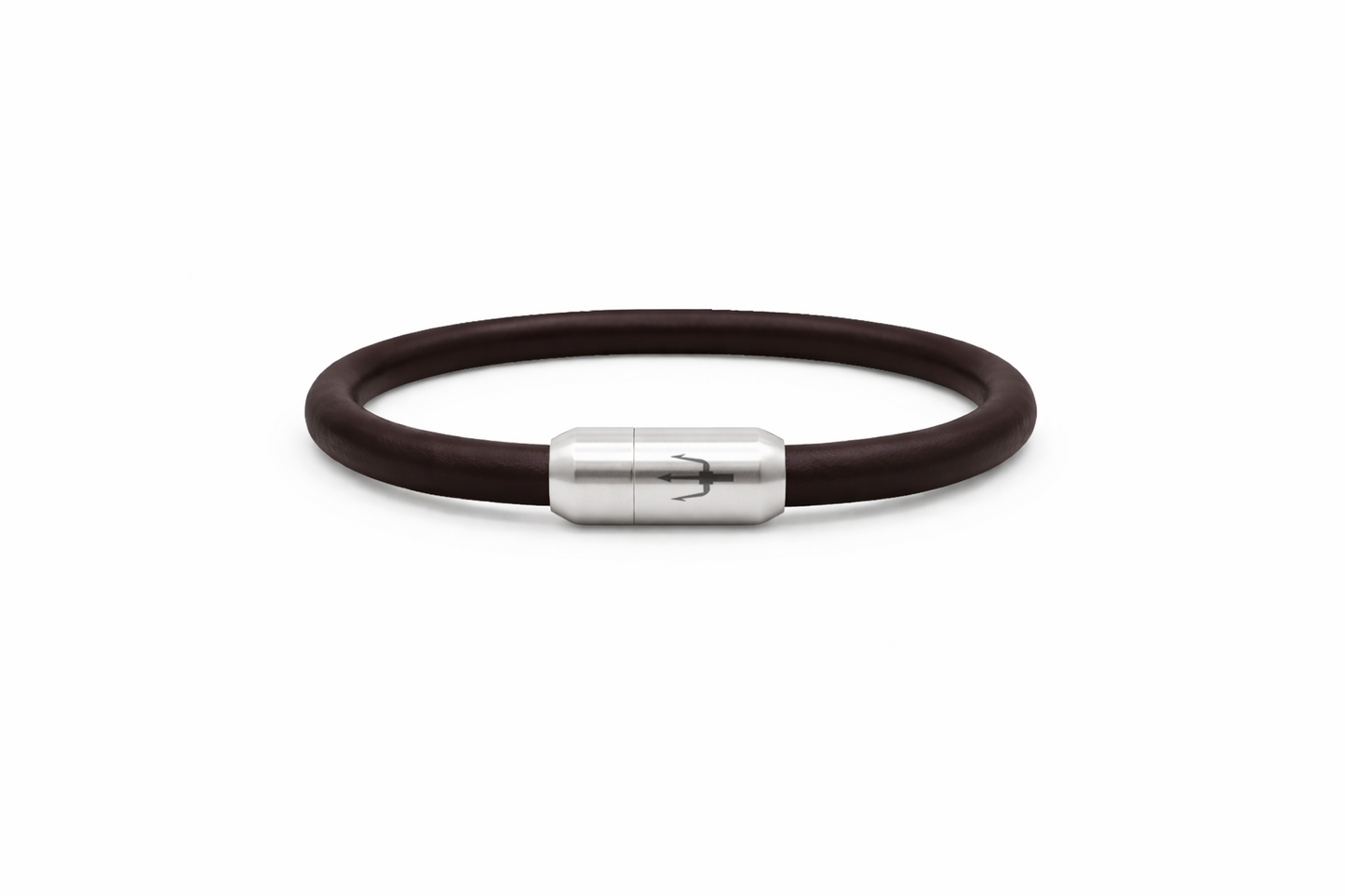 Puro Castagna – Lederarmband Herren Braun 6mm geflochtenes Rindsleder Edelstahl handgefertigt Lorencik
