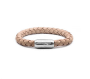 Tridente Sabbia – Lederarmband Herren Hellbraun 8mm | Handgefertigt
