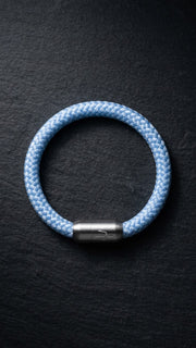 Nautic Force – Crystal Wave | Segeltauarmband Herren Babyblau 8mm