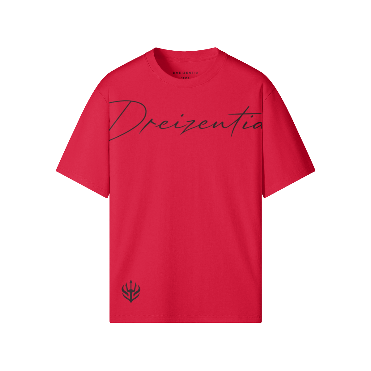 DREIZENTIA™ Core Tee in Red – Detailansicht