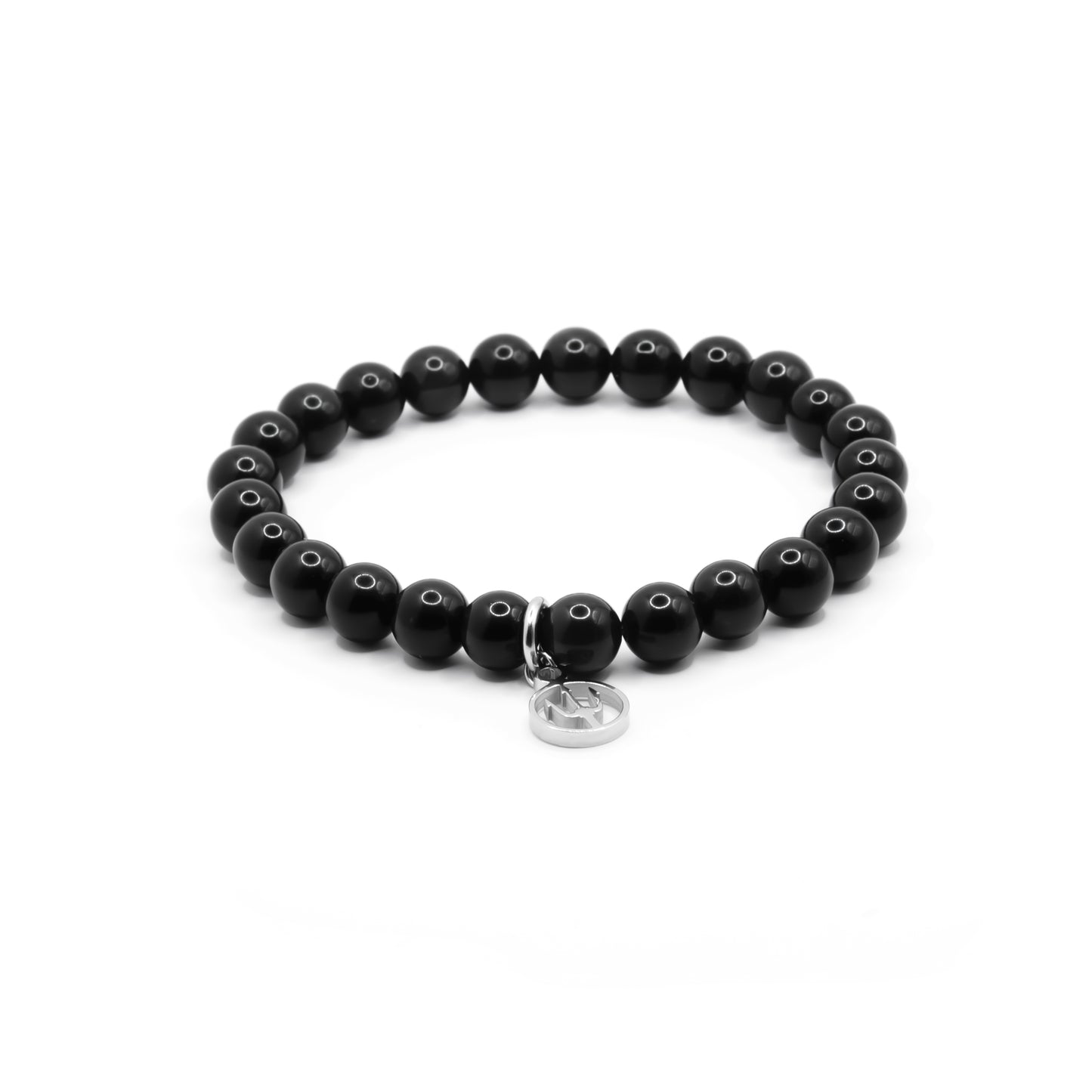 Charm Perlenarmband Obsidian