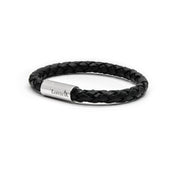 Tridente Classico – Lederarmband Herren Schwarz 6mm | Geflochten Handgefertigt