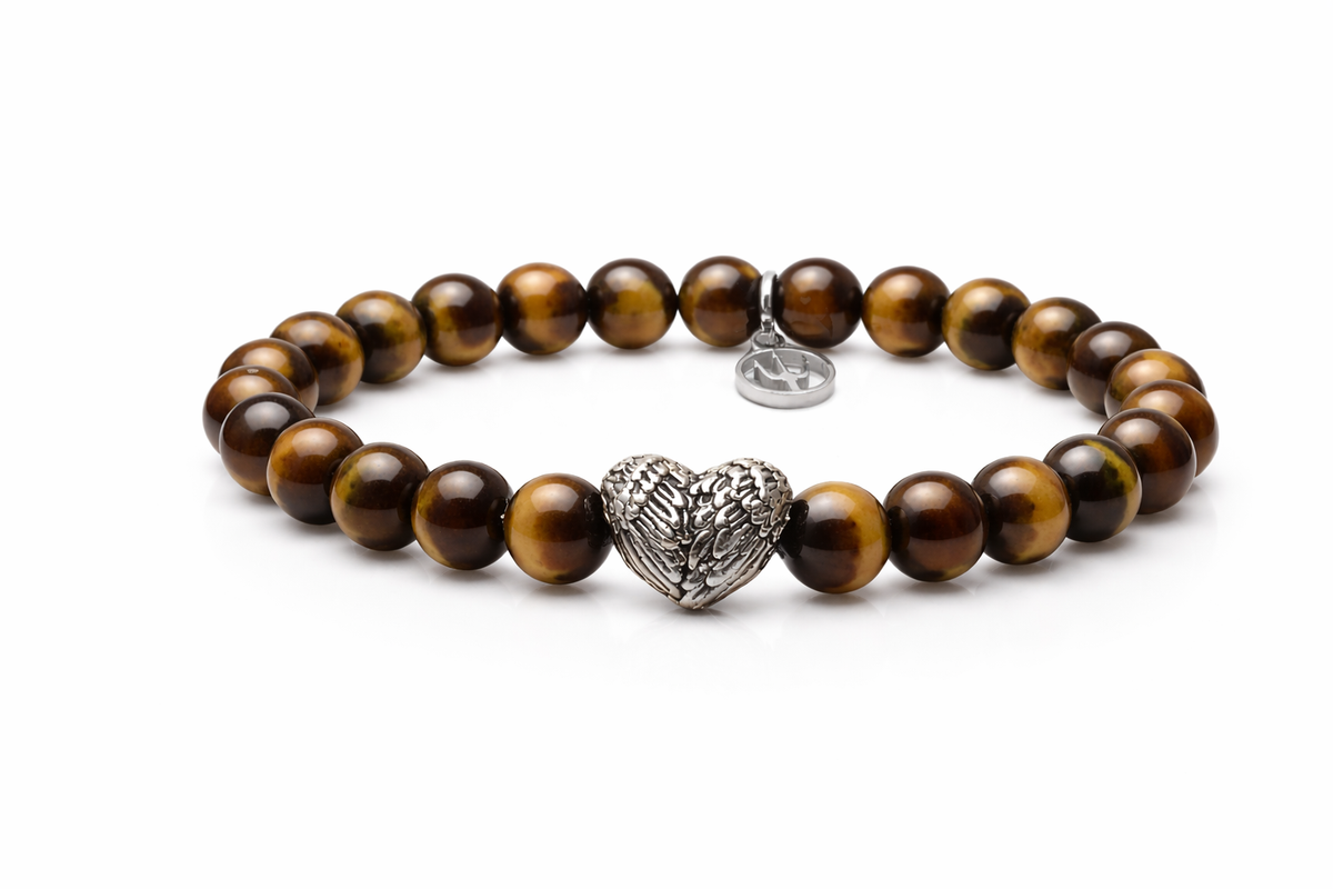 Eterna Heart – Tiger Glow | Tigerauge-Perlenarmband 8mm