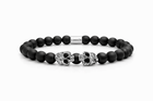 Dual Core Onyx Matte – Perlenarmband Herren mit 8mm mattem Onyx und 10mm Skull-Beads aus Edelstahl 304L von Lorencik