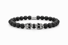 Dual Core Lava Core – Perlenarmband Herren mit 8mm Lavastein und 10mm Skull-Beads aus Edelstahl 304L von Lorencik