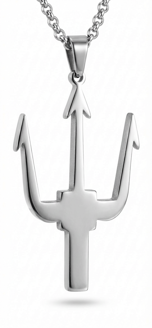 Edelstahl Anhänger „Valor“ – Kraftvoller Dreizack für markante Statements