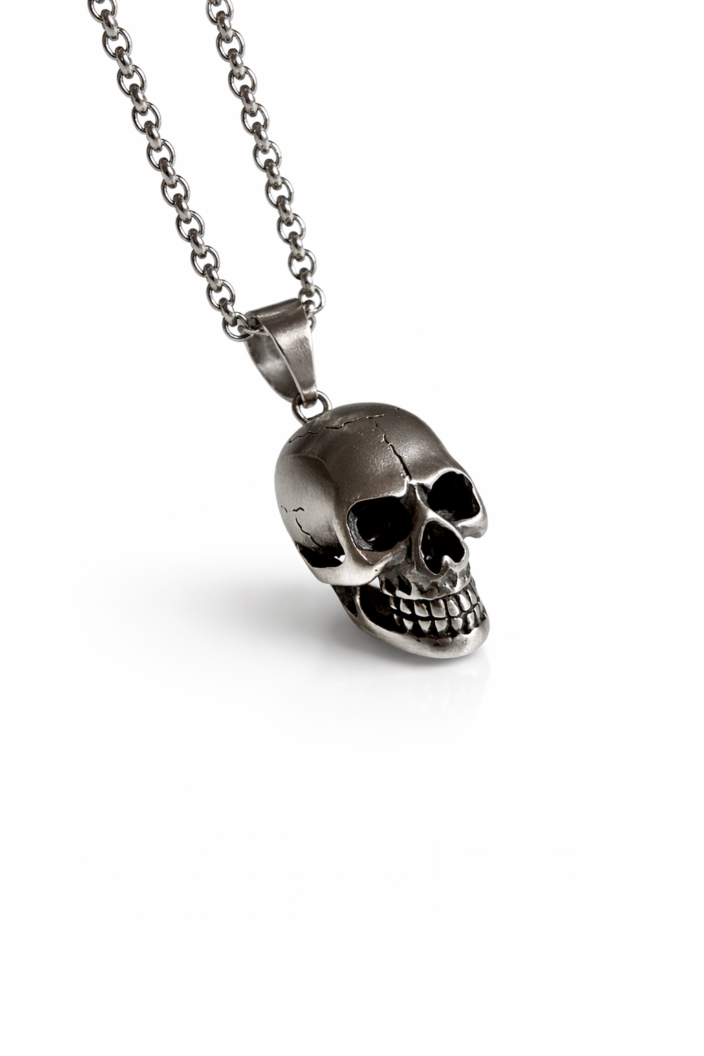 Memento Noir – Edelstahl Totenkopf Anhänger