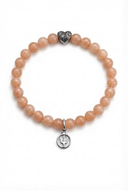 Eterna Heart – Sunstone Blush | Sonnenstein-Perlenarmband 8mm
