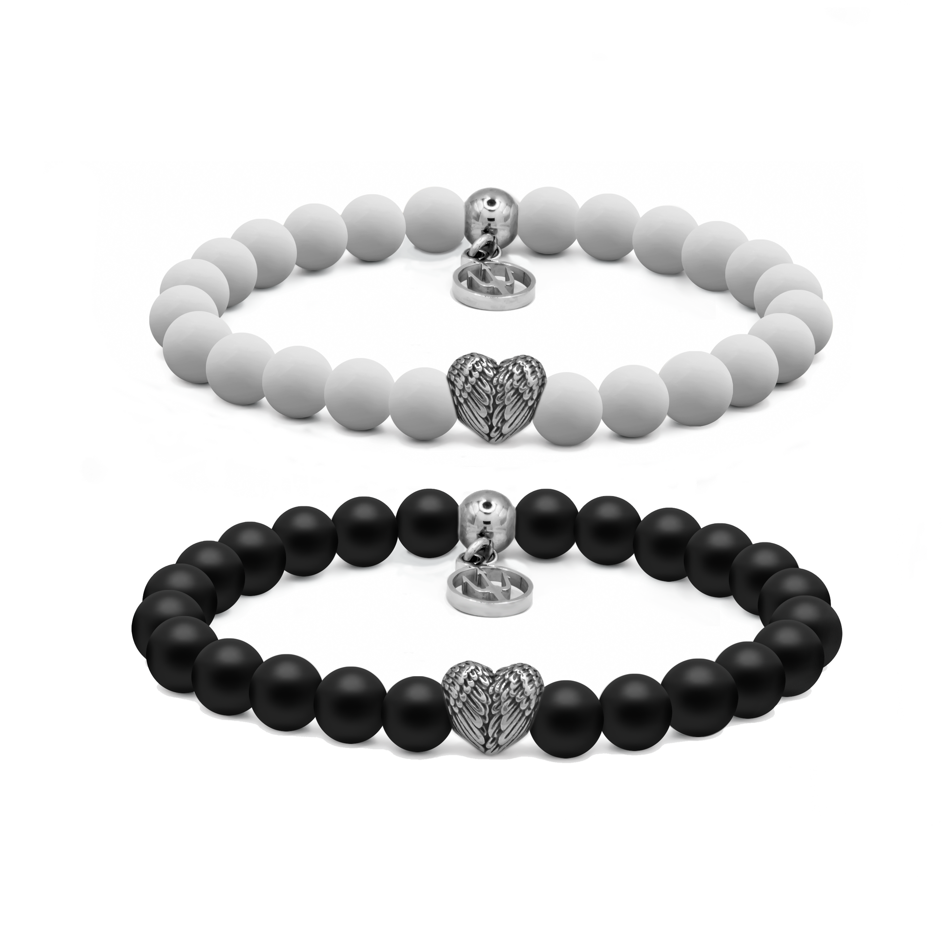 Damenarmband “Eterna Bianco”
	•	“Edel und feminin: Damenarmband mit weißen, matten Malaysia-Jadeperlen, Edelstahl-Herz und Dreizack-Anhänger.”
	•	“Elegantes weißes Perlenarmband für Damen aus 8 mm Malaysia-Jade, mit Herz und Dreizack aus Edelstahl.”
	•	“Zeitloses Armband aus weißen Perlen mit Edelstahl-Details – perfekt für Frauen, die Eleganz lieben.”
“Maskulines Perlenarmband aus matten, schwarzen Onyxperlen mit Edelstahl-Dreizack-Anhänger.”
	•	“Schwarzes Onyx-Armband für Herren, 8 mm matte Perlen 