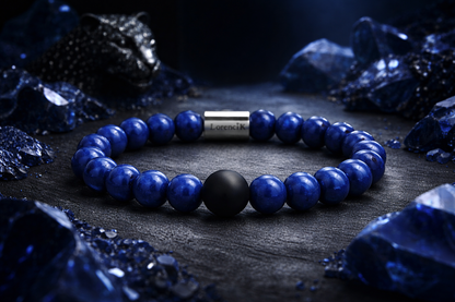 Infinity Balance – Blue Wisdom | Perlenarmband Herren Lapislazuli 8mm