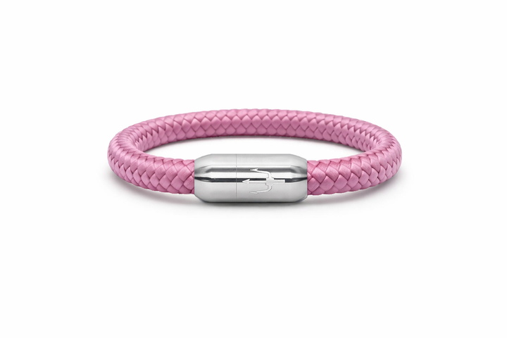 Nautic Force – Blush Glow | Segeltauarmband Damen Herren Pink 8mm