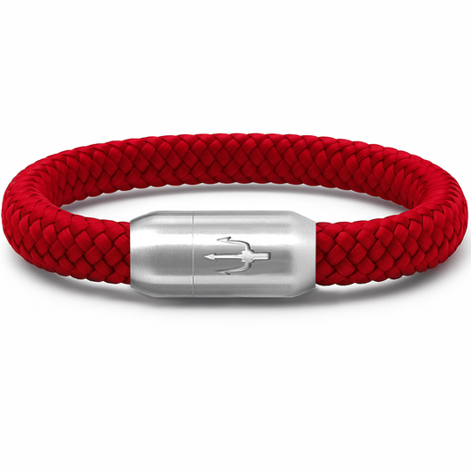 Nautic Force- Segeltauarmband “Crimson Tide” Rot