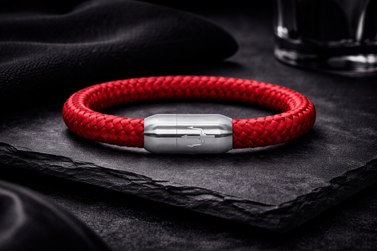 Nautic Force- Segeltauarmband “Crimson Tide” Rot