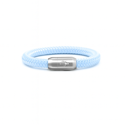 Nautic Force- Segeltauarmband  "Crystal Wave" Babyblau