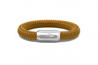 Nautic Force – Golden Sand | Segeltauarmband Herren Caramel 8mm