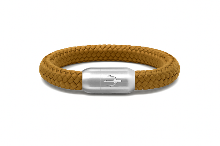 Nautic Force – Golden Sand | Segeltauarmband Herren Caramel 8mm