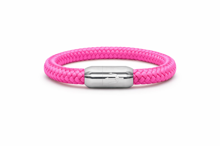 Nautic Force – Pink Horizon | Segeltauarmband Damen Herren Neon Pink 8mm