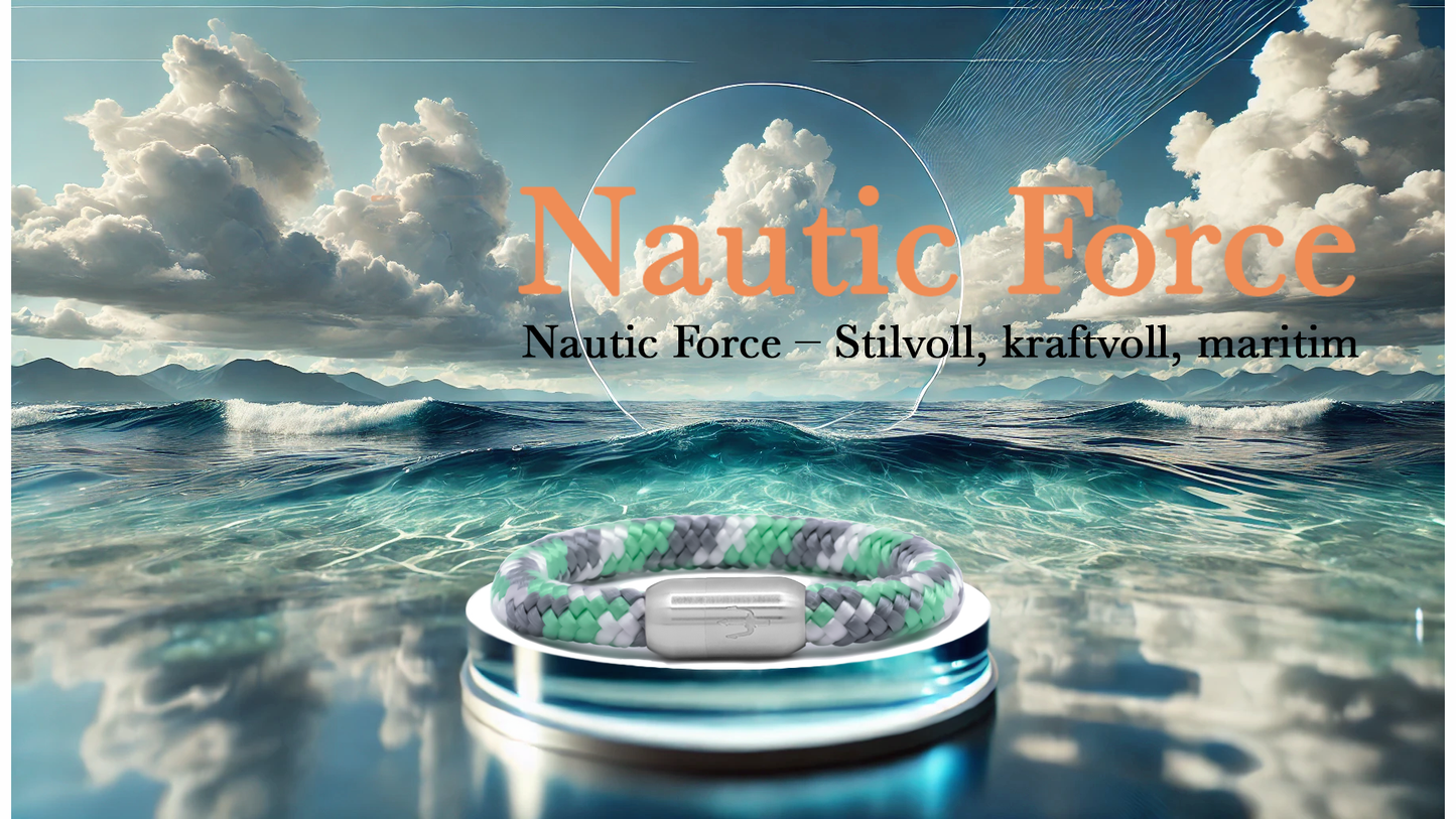 Nautic Force- Segeltauarmband "Mint Tide" Grün Mint Grau