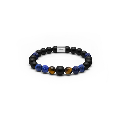 Infinity Balance – Kraft & Harmonie, Onyx, Tigerauge und Lapislazuli Armband