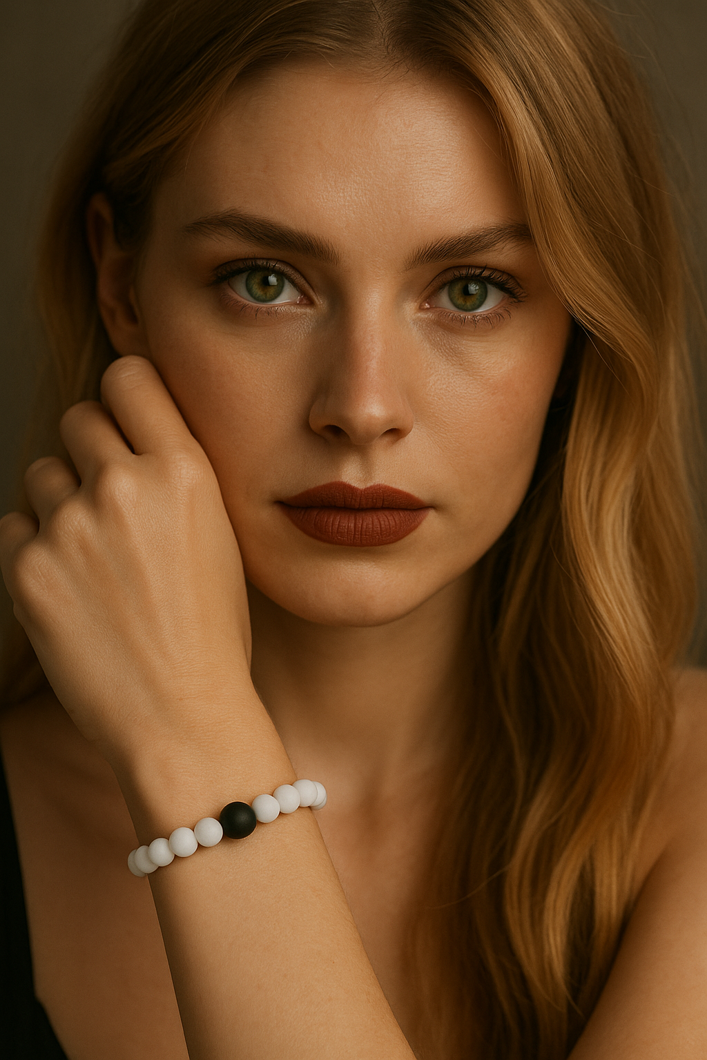 Pure Malaysia Jade Armband am Handgelenk – weißes 8mm Naturstein Perlenarmband Lorencik