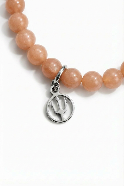Eterna Heart – Sunstone Blush | Sonnenstein-Perlenarmband 8mm