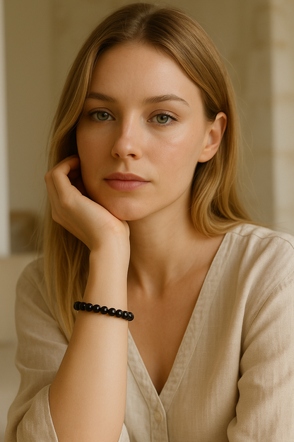 Primus Obsidian | Obsidian-Perlenarmband 8mm