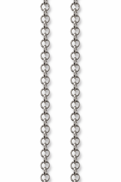 Edelstahl Kette 55 cm – 6 mm Rundglieder – Silber
