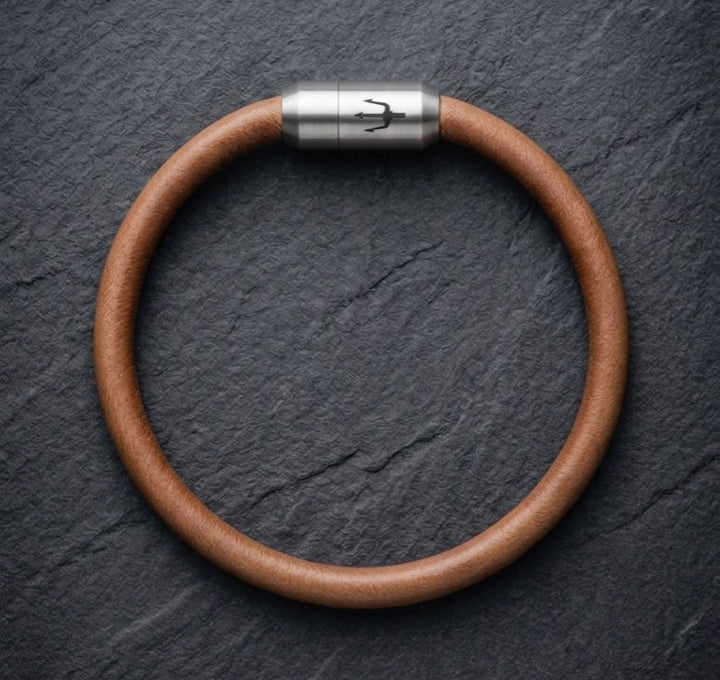 Puro Caramello – Lederarmband Herren Hellbraun 6mm | Handgefertigt