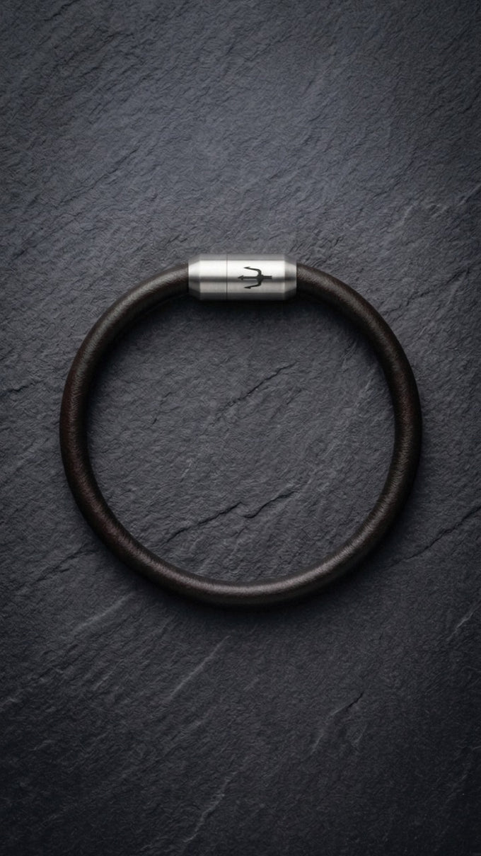 Puro Castagna – Lederarmband Herren Braun 6mm | Handgefertigt