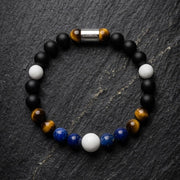 Infinity Balance – Lunar Harmony | Perlenarmband Herren Onyx Lapislazuli 8mm