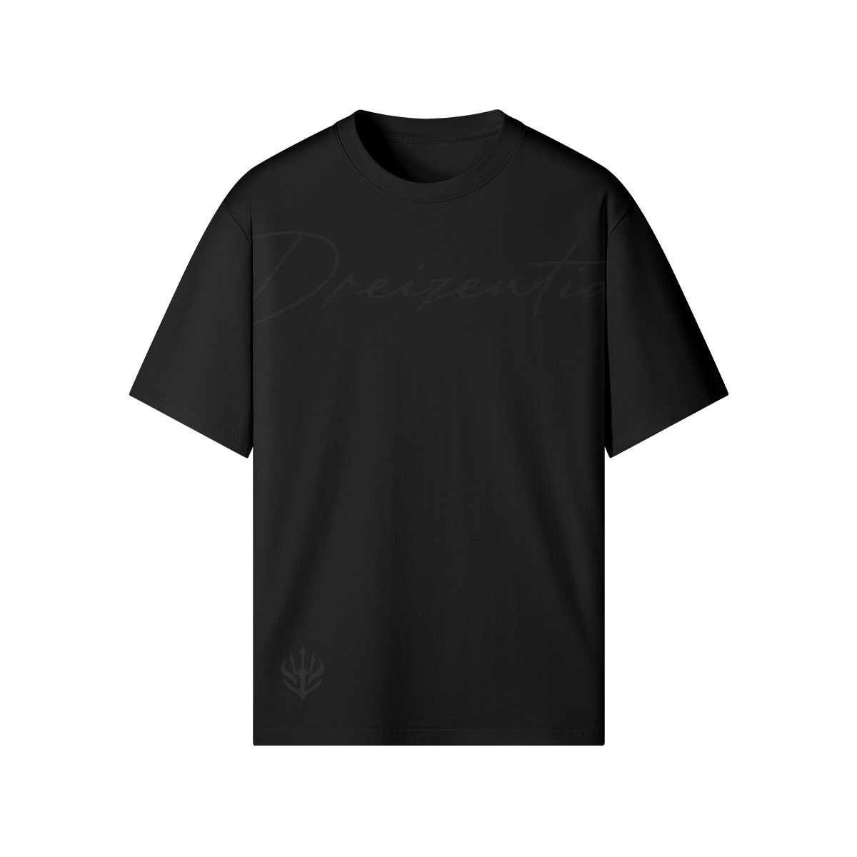 DREIZENTIA™ Core Tee in Black – Frontansicht