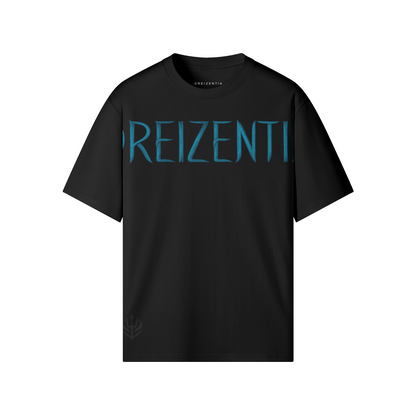 DREIZENTIA™ Trident Flux Black T-Shirt – Detailansicht