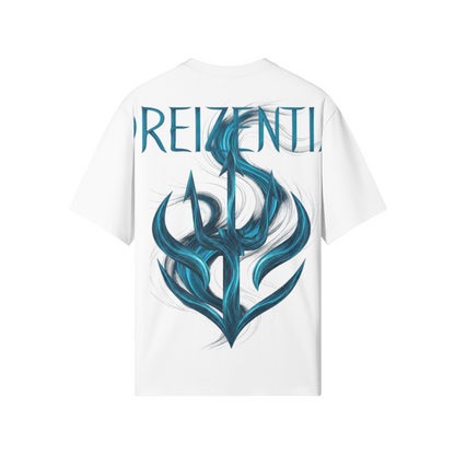 DREIZENTIA™ Trident Flux White T-Shirt – Produktbild