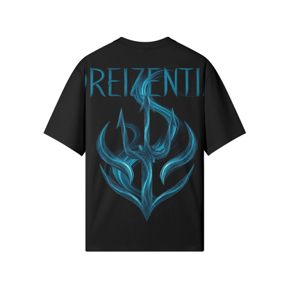 DREIZENTIA™ Trident Flux Black T-Shirt – Produktbild