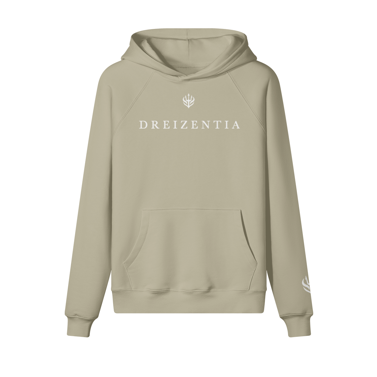 DREIZENTIA™ Signature Hoodie in Camel – Frontansicht