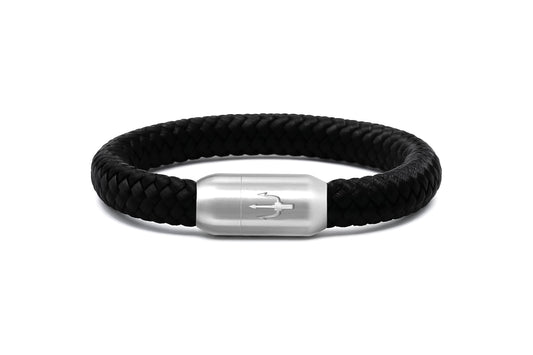 Nautic Force- Segeltauarmband “Midnight Steel” Schwarz