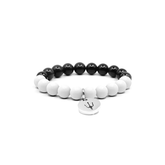 Charm Armband Schwarz weiß