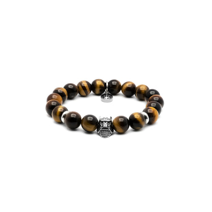 Das Perlenarmband kommt mit einem aus Edelstahl geformten Odin Kopf, kombiniert mit echten Edelsteinen.Unser Highlight der Epoxyanhänger mit unserem Dreizack.