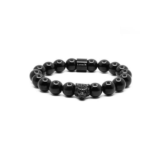 Perlenarmband Obsidian Dark Wild Black Edition