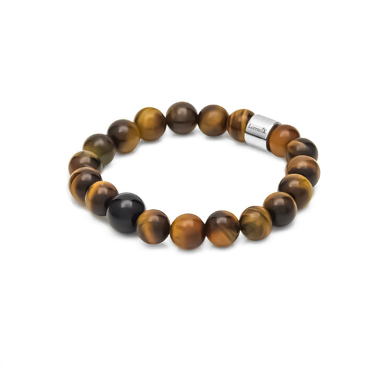 Perlenarmband Tigerauge Buddha