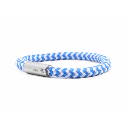 Armband Segeltau Maritim Small 6mm Weiß Blau