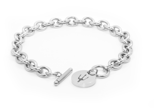 Edelstahl Armband mit Knebelverschluss Signet